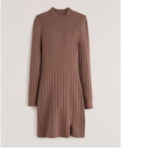 Abercrombie Nude Brown Mockneck Sweater Dress